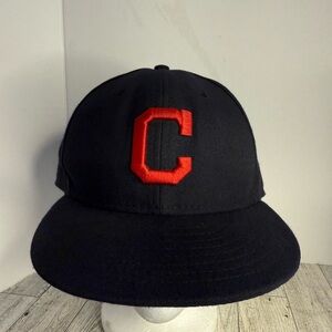 Cleveland Indians Guardians Cap 7 5/8 New Era 59fifty On Field Made In USA Hat